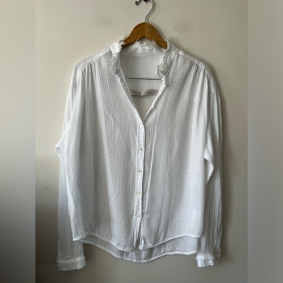 Raquel Allegra Shirred Blouse - Washed White size 2 - Picture 14 of 16